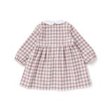 【お揃い】ネルギンガムチェック丸襟長袖ワンピース(80~100cm) | BeBe | 詳細画像9
