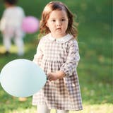 ピンク系 | 【お揃い】ネルギンガムチェック丸襟長袖ワンピース(80~100cm) | BeBe