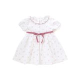 【お揃い】花柄フリルカラーパフスリーブワンピース(80~100cm) | BeBe | 詳細画像5 