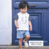 ひよこ水兵プリント切り替えTシャツ+パンツセット(80~90cm) | BeBe | 詳細画像2