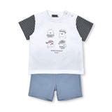 ひよこ水兵プリント切り替えTシャツ+パンツセット(80~90cm) | BeBe | 詳細画像4