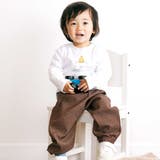 Oursプリント長袖Tシャツ+ストレッチデニムジョガーパンツ 2点セット | BeBe | 詳細画像3