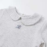 針抜き丸襟長袖ブラウス+サスペンダースカートセット(80~100cm) | BeBe | 詳細画像10 