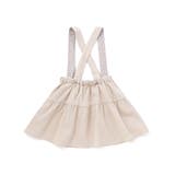 針抜き丸襟長袖ブラウス+サスペンダースカートセット(80~100cm) | BeBe | 詳細画像2 