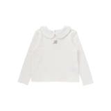 針抜き丸襟長袖ブラウス+サスペンダースカートセット(80~100cm) | BeBe | 詳細画像3 