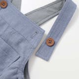 スラブ天竺肘パッチ長袖Tシャツ+オーバーオールセット(80~90cm) | BeBe | 詳細画像12 