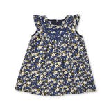 【お揃い】シャツコールフラワープリントヨークフリルワンピース(80~90cm) | BeBe | 詳細画像3 