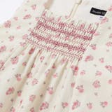 小花柄シャツコールスモック刺しゅうジャンパースカート | BeBe | 詳細画像7