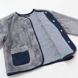 ボア裏ボーダーノーカラーコート(90~100cm) | BeBe | 詳細画像17 