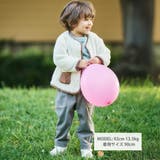 ボア裏ボーダーノーカラーコート(90~100cm) | BeBe | 詳細画像2 