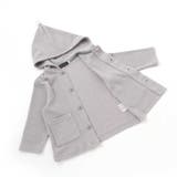 メランジワッフルポンポンフード付き長袖カーディガン(80~100cm) | BeBe | 詳細画像14 