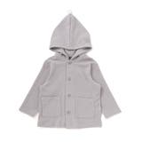 グレー | メランジワッフルポンポンフード付き長袖カーディガン(80~100cm) | BeBe