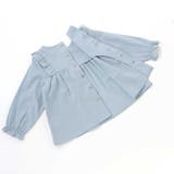 スクエアフリルお花刺しゅう長袖フレアブラウス(80~100cm) | BeBe | 詳細画像12 