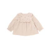 スクエアフリルお花刺しゅう長袖フレアブラウス(80~100cm) | BeBe | 詳細画像4 