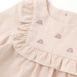 スクエアフリルお花刺しゅう長袖フレアブラウス(80~100cm) | BeBe | 詳細画像6 