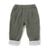 コットンガーゼ裾ボーダーロングパンツ(80~100cm) | BeBe | 詳細画像7 