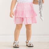 ピンク | フラワーレースティアードキュロットパンツ(80~90cm) | BeBe