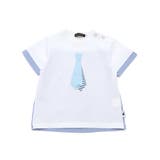 ネクタイプリントブロード切替半袖Tシャツ(80~90cm) | BeBe | 詳細画像6
