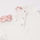 【お揃い】フラワープリントスカラップ襟半袖針抜きTシャツ(80~100cm) | BeBe | 詳細画像12