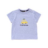 ブルー | メランジ天竺車プリント半袖Tシャツ(80~100cm) | BeBe