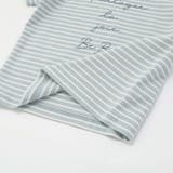 ボーダー天竺ステッチ刺しゅうロゴ半袖Tシャツ(80~100cm) | BeBe | 詳細画像12 