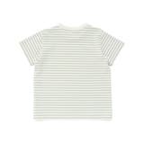 ボーダー天竺ステッチ刺しゅうロゴ半袖Tシャツ(80~100cm) | BeBe | 詳細画像5 