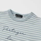 ボーダー天竺ステッチ刺しゅうロゴ半袖Tシャツ(80~100cm) | BeBe | 詳細画像8