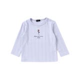 ブルー | 針抜きローズ刺しゅう長袖Tシャツ(80~100cm) | BeBe
