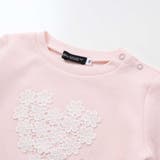 ハートレースモチーフ針抜き長袖Tシャツ(80~100cm) | BeBe | 詳細画像5 