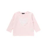 ピンク | ハートレースモチーフ針抜き長袖Tシャツ(80~100cm) | BeBe