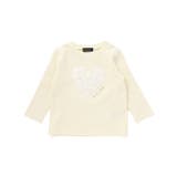 イエロー | ハートレースモチーフ針抜き長袖Tシャツ(80~100cm) | BeBe