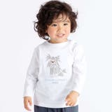 スラブ天竺DOGプリント長袖Tシャツ(80~100cm) | BeBe | 詳細画像1 