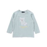 ブルー | スラブ天竺DOGプリント長袖Tシャツ(80~100cm) | BeBe