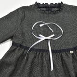 【お揃い】リボン付きチェック無地ワンピース(110~130cm) | BeBe Petits Pois Vert | 詳細画像12