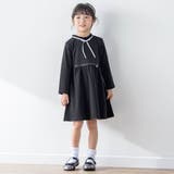 【お揃い】リボン付きチェック無地ワンピース(110~130cm) | BeBe Petits Pois Vert | 詳細画像6