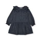 ネイビー系 | 【店舗限定】二重襟チェック柄ワンピース(95~150cm) | BeBe Petits Pois Vert