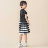 【お揃い】天竺+マルチボーダー半袖ワンピース(95~150cm) | BeBe Petits Pois Vert | 詳細画像6