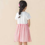 シアーチェックチュール切り替え半袖ワンピース(95~150cm) | BeBe Petits Pois Vert | 詳細画像3