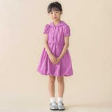 丸襟パフスリーブバルーンワンピース(95~150cm) | BeBe Petits Pois Vert | 詳細画像5 