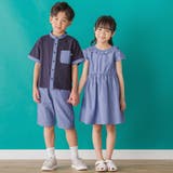 ダンガリーフリル襟カシュクールワンピース | BeBe Petits Pois Vert | 詳細画像12