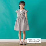 ダンガリーフリル襟カシュクールワンピース | BeBe Petits Pois Vert | 詳細画像2