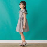 ダンガリーフリル襟カシュクールワンピース | BeBe Petits Pois Vert | 詳細画像3