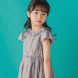 ダンガリーフリル襟カシュクールワンピース | BeBe Petits Pois Vert | 詳細画像5