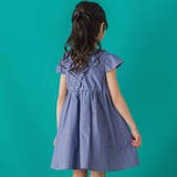 ダンガリーフリル襟カシュクールワンピース | BeBe Petits Pois Vert | 詳細画像9