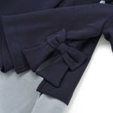 【店舗限定】重ね着風配色ポンチ長袖ワンピース(95~150cm) | BeBe Petits Pois Vert | 詳細画像13 