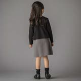 【店舗限定】重ね着風配色ポンチ長袖ワンピース(95~150cm) | BeBe Petits Pois Vert | 詳細画像3 