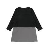 【店舗限定】重ね着風配色ポンチ長袖ワンピース(95~150cm) | BeBe Petits Pois Vert | 詳細画像7 
