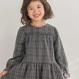 【店舗限定】チェックバルーン長袖ワンピース(95~150cm) | BeBe Petits Pois Vert | 詳細画像3 