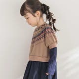 【店舗限定】ノルディック切替長袖ワンピース(95~150cm) | BeBe Petits Pois Vert | 詳細画像5 