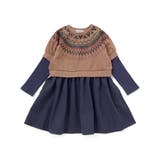 【店舗限定】ノルディック切替長袖ワンピース(95~150cm) | BeBe Petits Pois Vert | 詳細画像8 